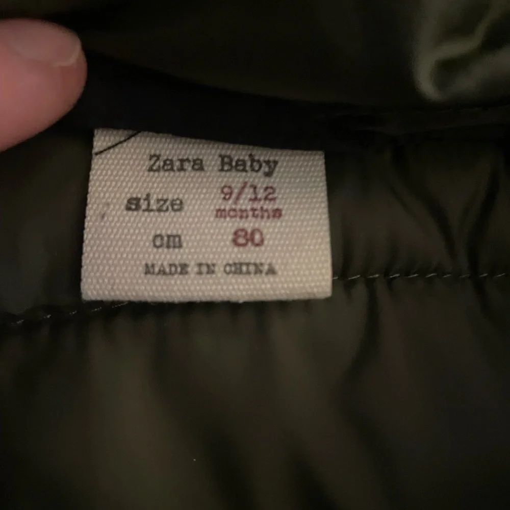Zara Kids Hooded‎ Quilted Black Puffer Jacket - 9-12 Months